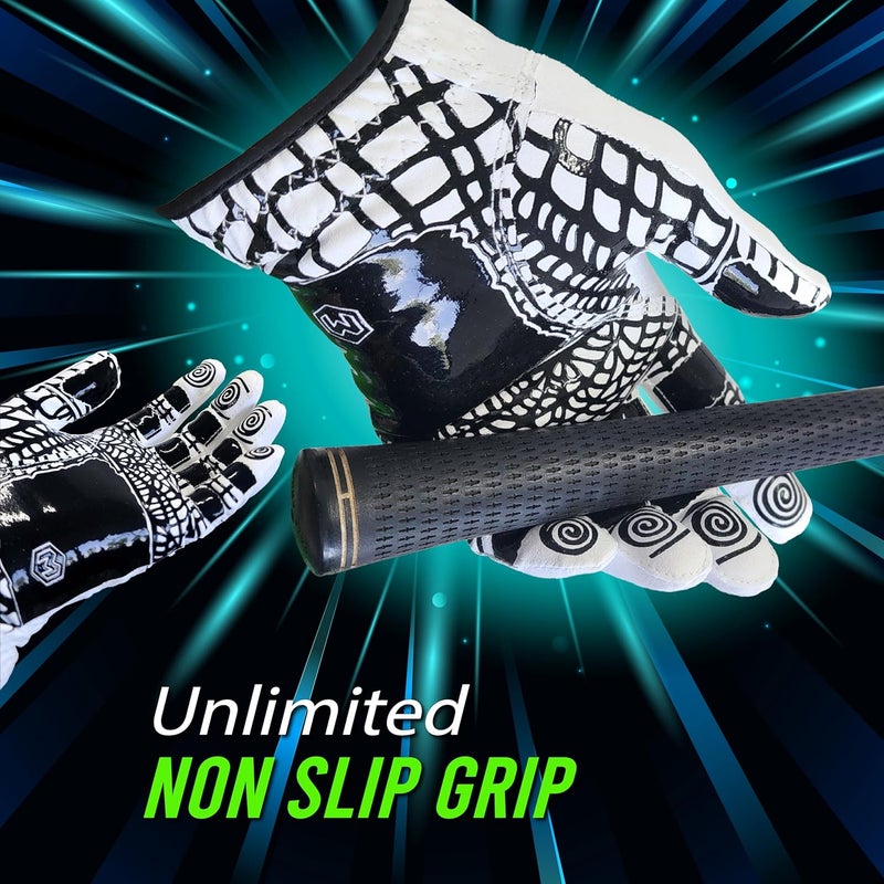 MONKEY GRIP Golf Glove Premium Synthetic Nonslip Spider Grip Tacky All Weather Slice Killer No Twist Left Hand - Image 2